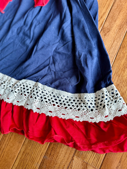 Americana Ruffle & Lace Ruffle Dress πΊπΈ