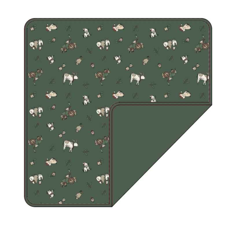 PREORDER - “Christmas on the Farm" Bamboo PJs & Blanket (men, women & kids)