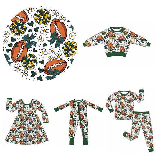 Preorder β ππGreen & Gold Florals π // Adult + Kids PJs, Sweatshirt & Dress