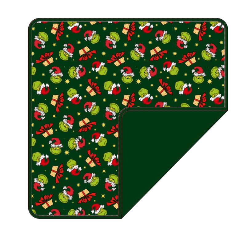 PREORDER - "Merry Grinchmas" Bamboo PJs & Blanket (men, women & kids)