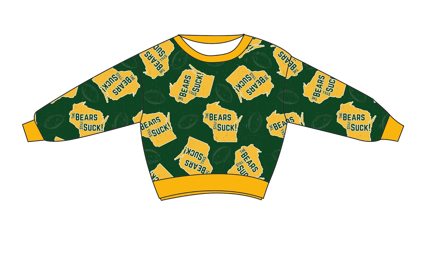 Preorder — 💚The Bears Still Suck💛 // Adult + Kids PJs & Sweatshirt