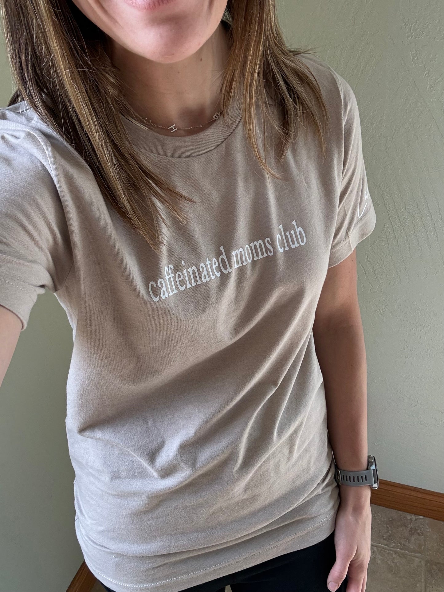 Caffeinated Moms Club Crewneck T-Shirt