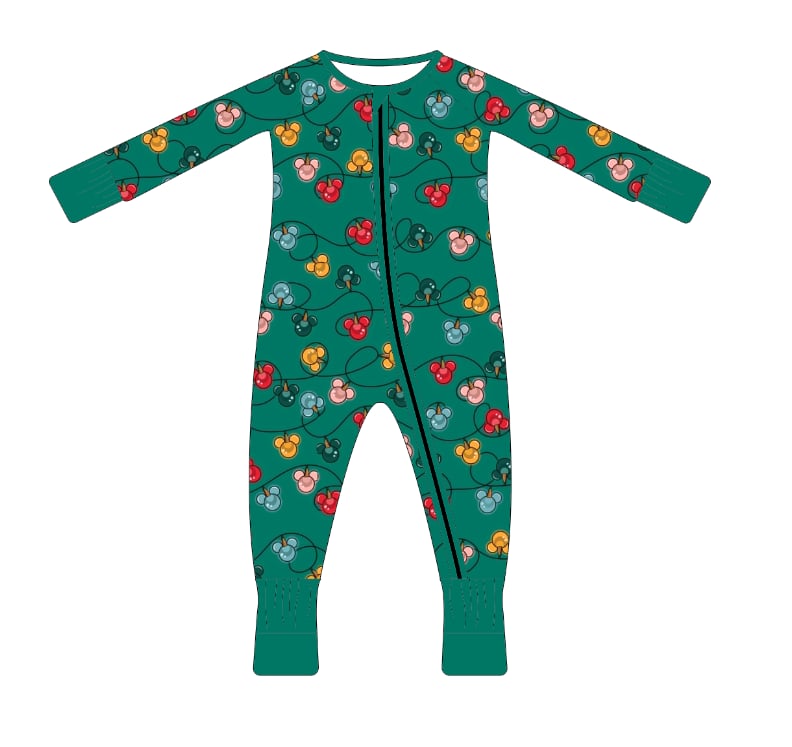 PREORDER - “Christmas Lights" Bamboo PJs & Blanket (men, women & kids)