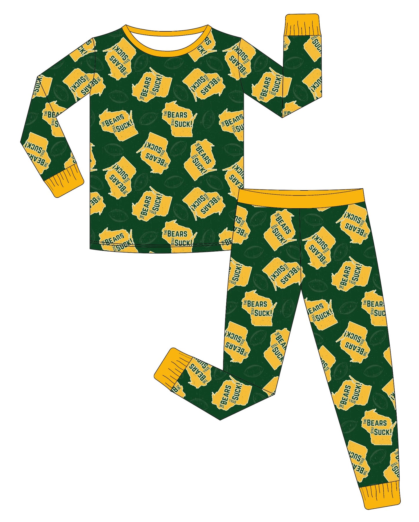 Preorder — 💚The Bears Still Suck💛 // Adult + Kids PJs & Sweatshirt