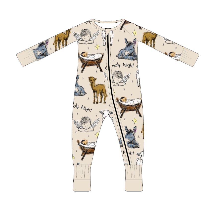 PREORDER - "Oh Holy Night" Bamboo PJs & Blanket (men, women & kids)