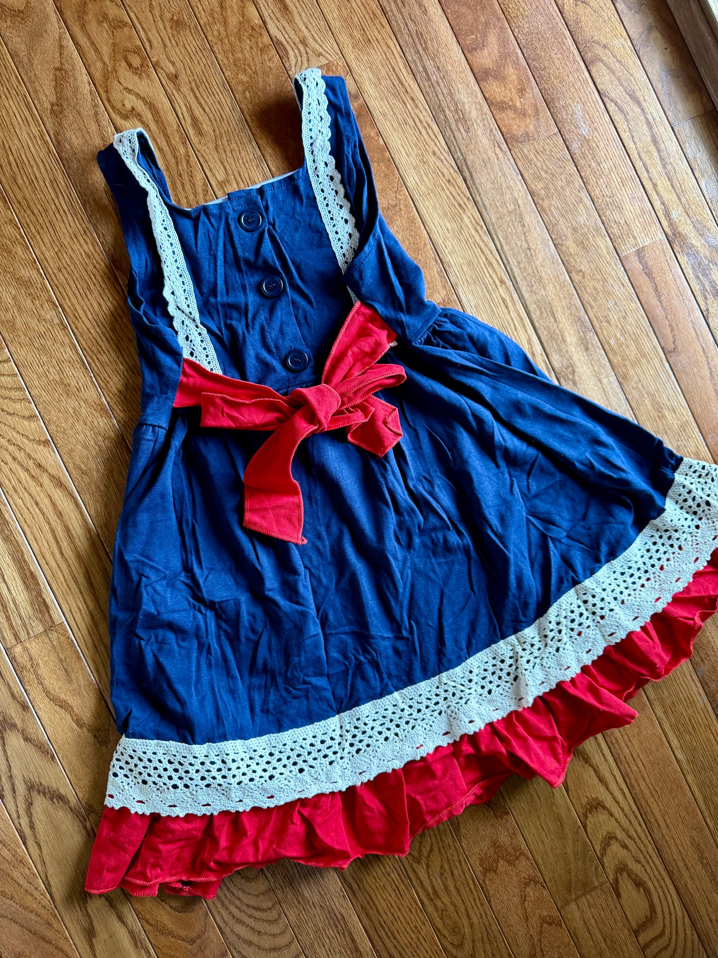 Americana Ruffle & Lace Ruffle Dress 🇺🇸