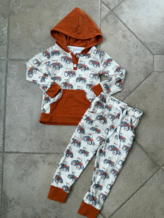 Tractors Hooded Pullover & Joggers Set