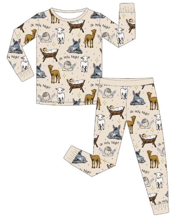 PREORDER - "Oh Holy Night" Bamboo PJs & Blanket (men, women & kids)