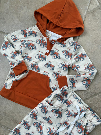 Tractors Hooded Pullover & Joggers Set