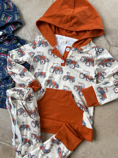 Tractors Hooded Pullover & Joggers Set