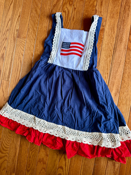 Americana Ruffle & Lace Ruffle Dress 🇺🇸