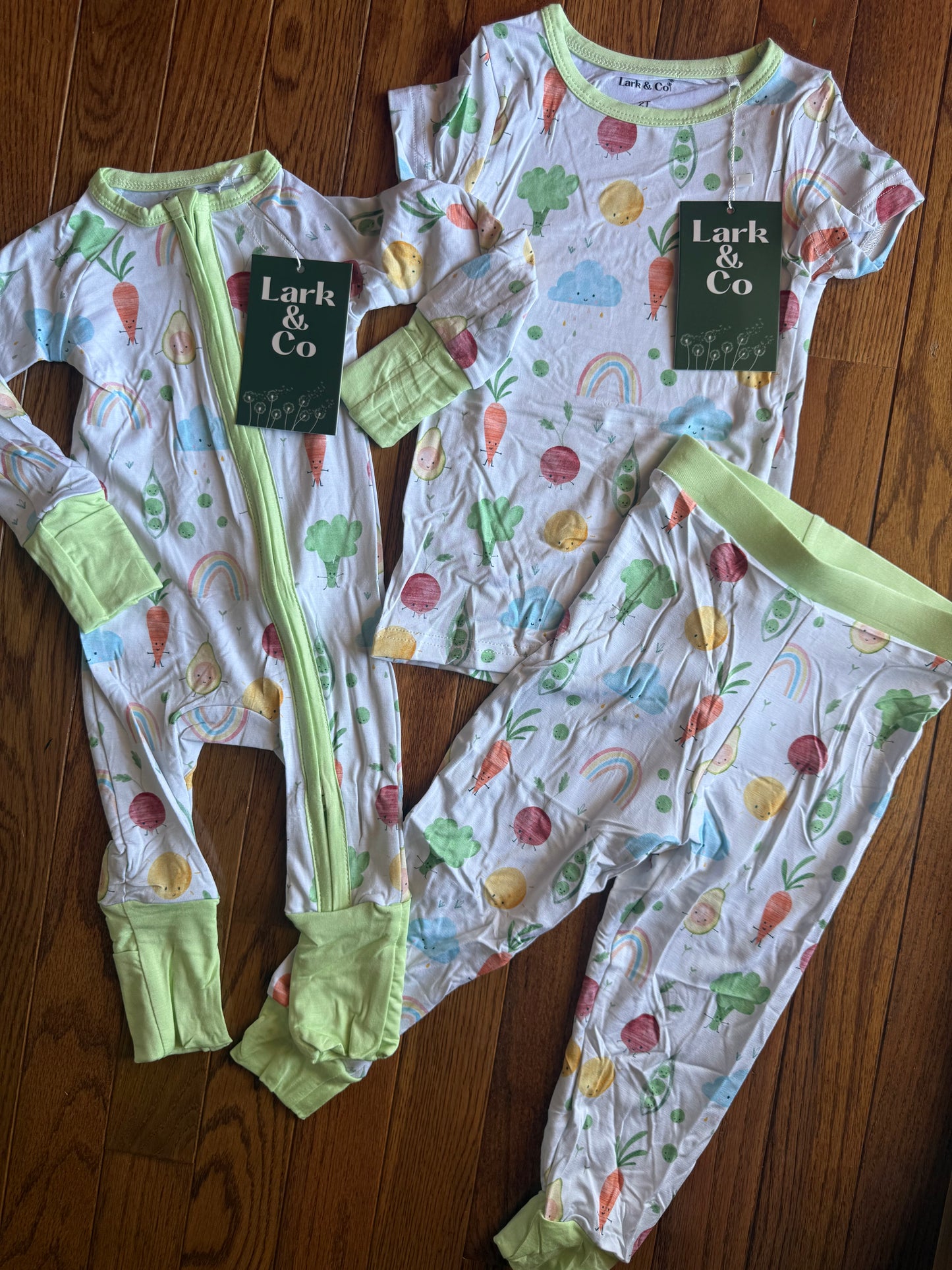 Veggie Patch Bamboo PJs [zippy & 2-piece set]