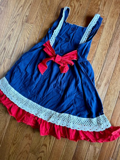 Americana Ruffle & Lace Ruffle Dress 🇺🇸