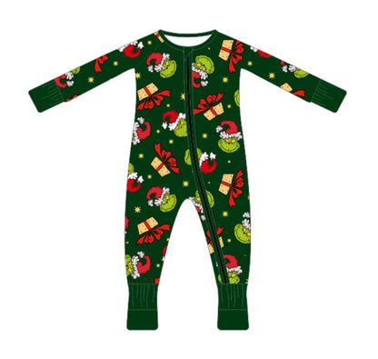 PREORDER - "Merry Grinchmas" Bamboo PJs & Blanket (men, women & kids)