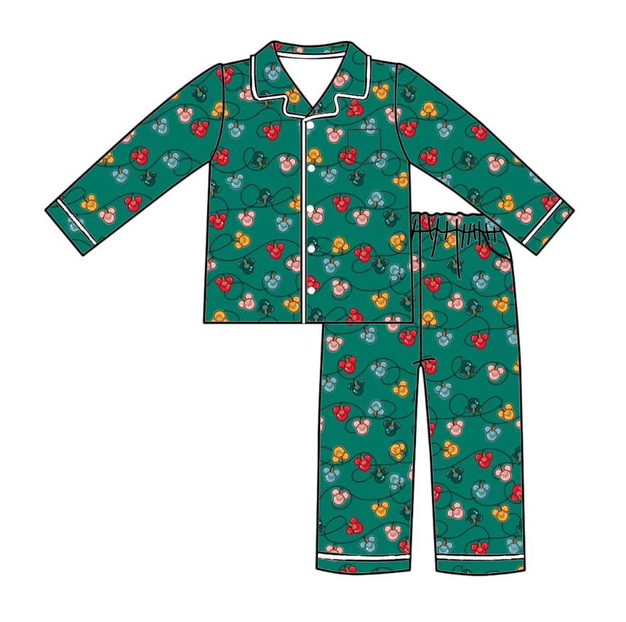 PREORDER - “Christmas Lights" Bamboo PJs & Blanket (men, women & kids)