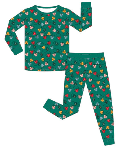 PREORDER - “Christmas Lights" Bamboo PJs & Blanket (men, women & kids)