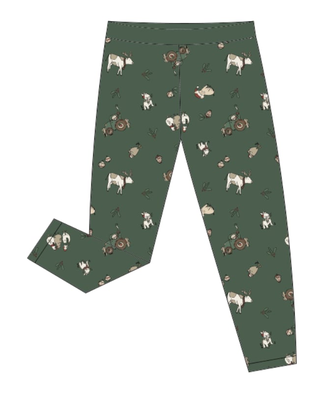 PREORDER - “Christmas on the Farm" Bamboo PJs & Blanket (men, women & kids)