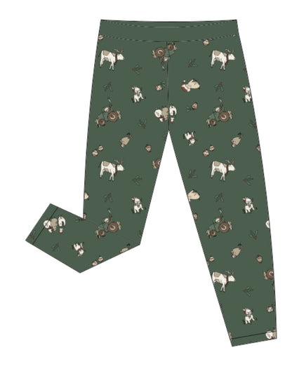 PREORDER - “Christmas on the Farm" Bamboo PJs & Blanket (men, women & kids)