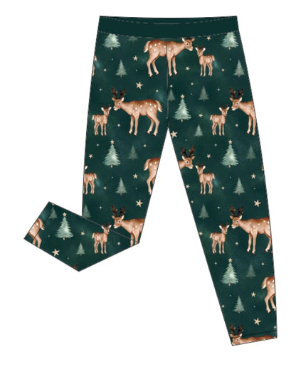 PREORDER - "Woodland Deer" Bamboo PJs & Blanket (men, women & kids)