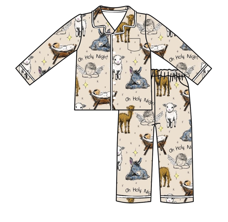 PREORDER - "Oh Holy Night" Bamboo PJs & Blanket (men, women & kids)