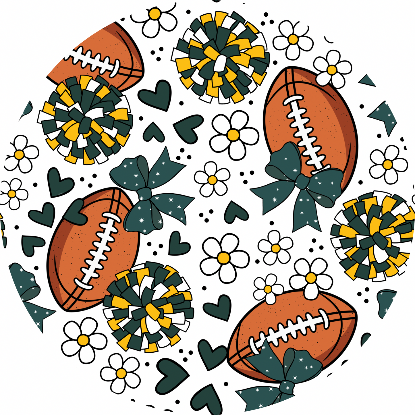 Preorder —  💚💛Green & Gold Florals 🏈 // Adult + Kids PJs, Sweatshirt & Dress