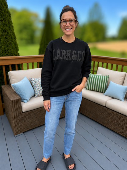 Lark & Co ✨Embroidered Glitter Crewneck [preorder — ready June 24]