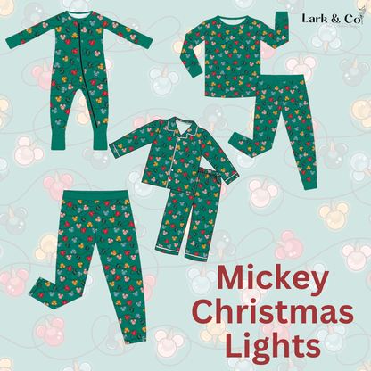 PREORDER - “Christmas Lights" Bamboo PJs & Blanket (men, women & kids)